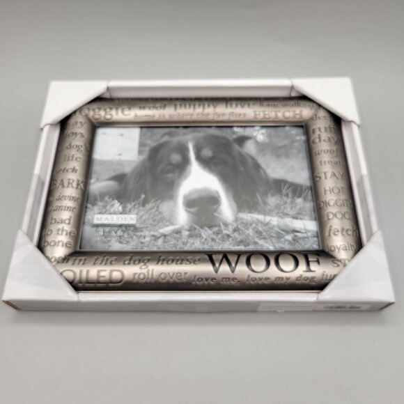 Malden Dog Theme Photo Frame Pewter Metal Dog Lovers Puppy Love - Picture 2 of 7